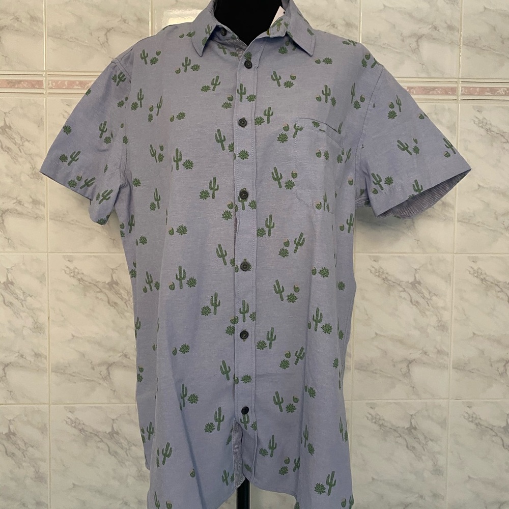 Men’s cactus button down shirt